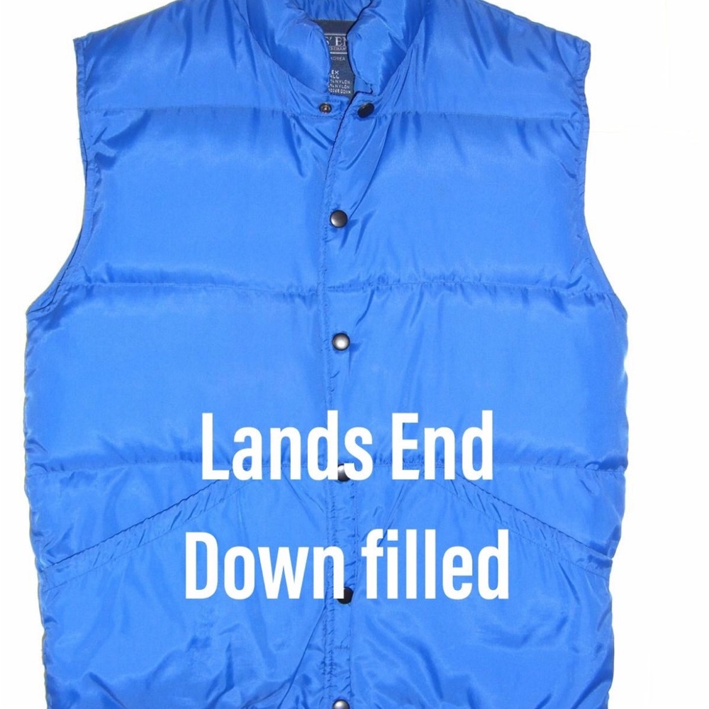 Lands end down vest unisex size s